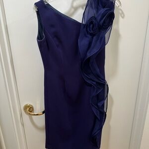 Women’s crepe dress in purple